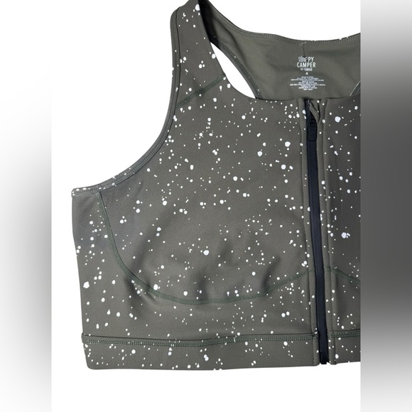 Torrid Camper Low-Impact Wireless Longline Active Sports Bra Size 4 Scatter Dot - Picture 7 of 14